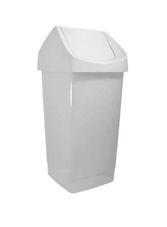 27L White Swing Top Tidy Bin