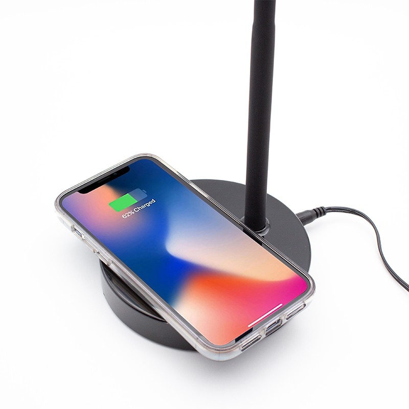 Lamp - Black Flexi Desk Lamp with wireless Charging