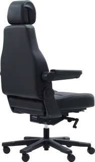 Stanza Range Chair in Black Leather