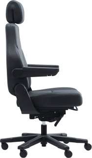 Stanza Range Chair in Black Leather