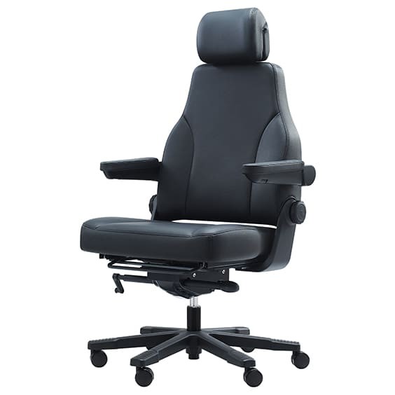 Stanza Range Chair in Black Leather