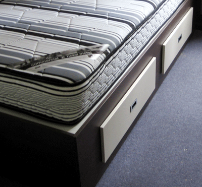 Melamine Storage Bed Base - 2 drawer